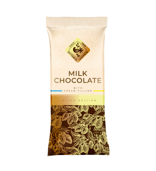 Milk chocolate with cream filling, 100g
